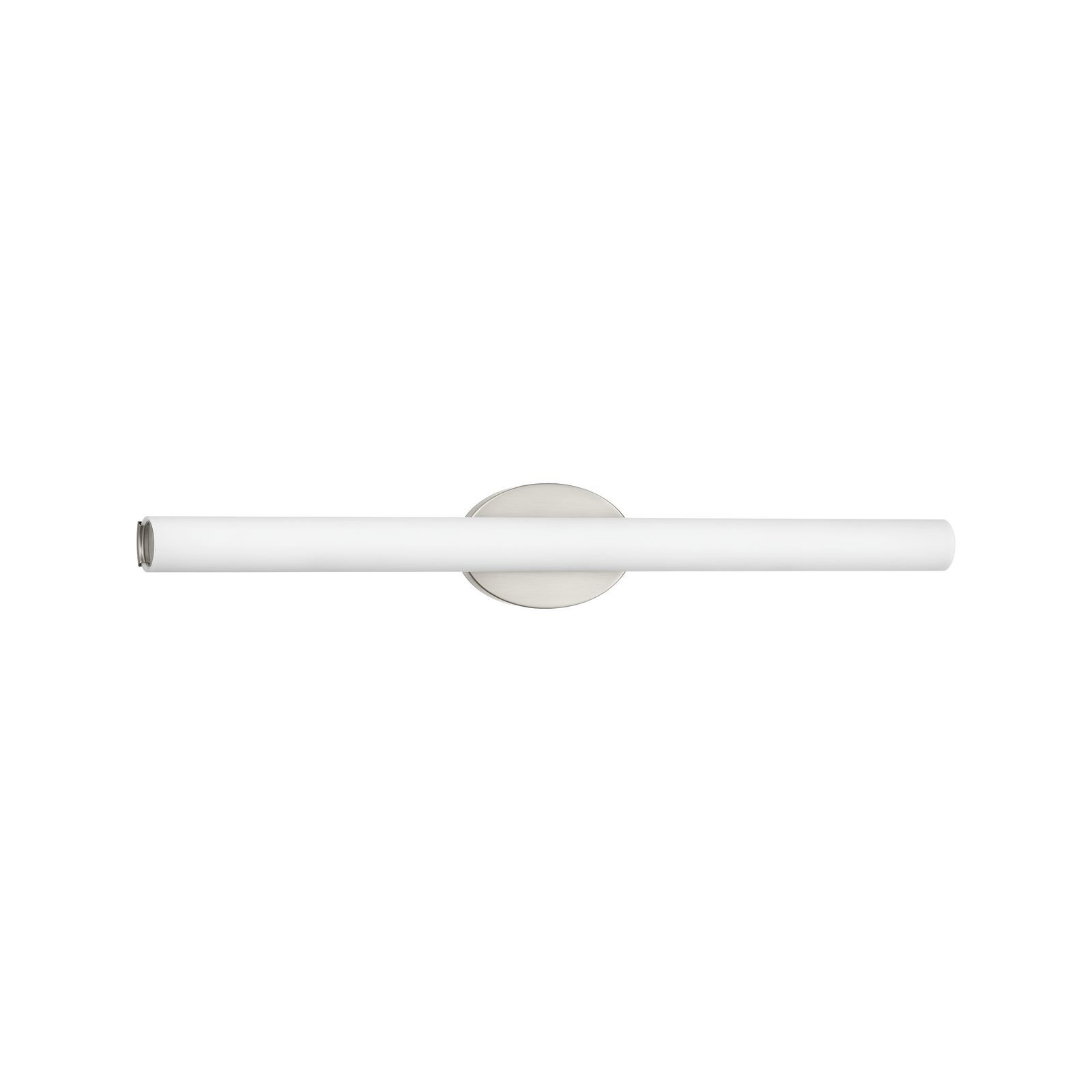 Delphine Single Frosted Dimmable LED Bath Bar, Brushed Nickel