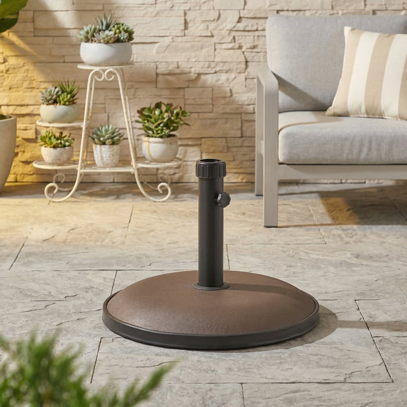 Base de parasol circulaire d'une capacité de 55 livres., Gris