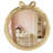 28" French Country Round Vanity Mirror, Cream & Gold Bow Framed Mirror for Nursery-830881203-827418199