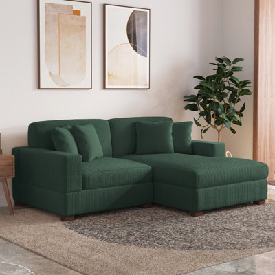 Milbrey 2-Piece Corduroy Modular Sectional with Pillow Back