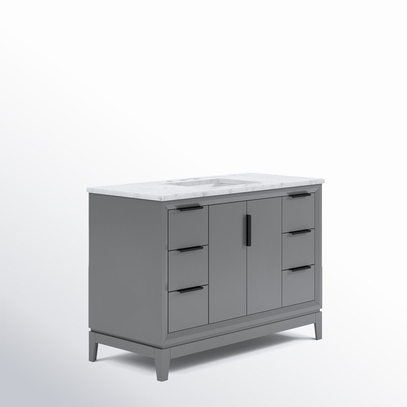 Belmar 48'' Single Bathroom Vanity, Cashmere Grey, Matte Black