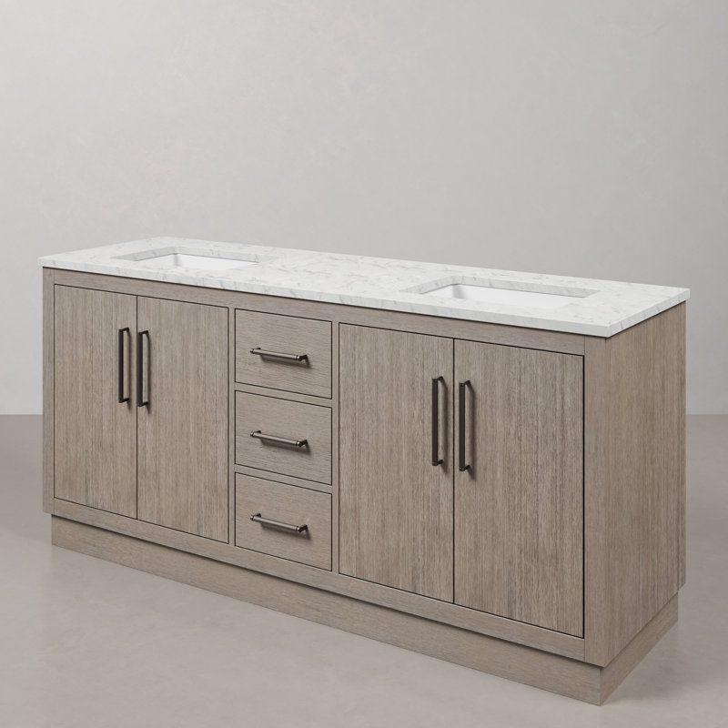 Hugo 72'' W Double Vanity, Chrome