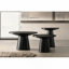 22 po Table de bout ronde en bois avec canapé et table d'appoint