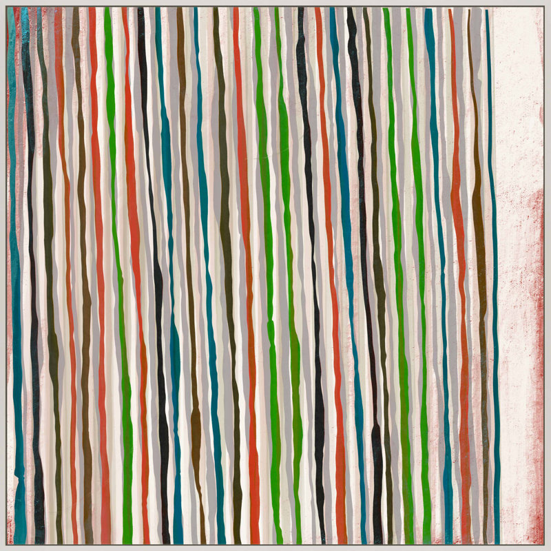 Untitled Linework by Marco Marella For Studio M, White Canvas Framed, 44" H x 44" W