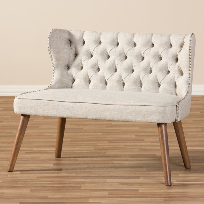Causeuse sans accoudoirs 40,94 po Detwiler, Beige clair