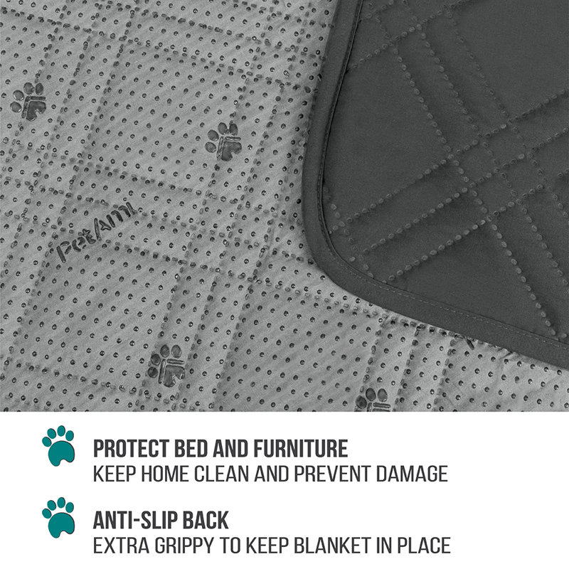 Charcoal Medium Waterproof Reversible Dog Sofa Cover