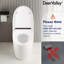 Toilette intelligente une pièce sans réservoir avec chasse d'eau automatique et siège chauffant - Solution de salle de bain compacte