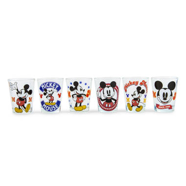 Silver Buffalo Disney Mickey and Minnie 9-Ounce Stemless Fluted Glassware |  Set of 2