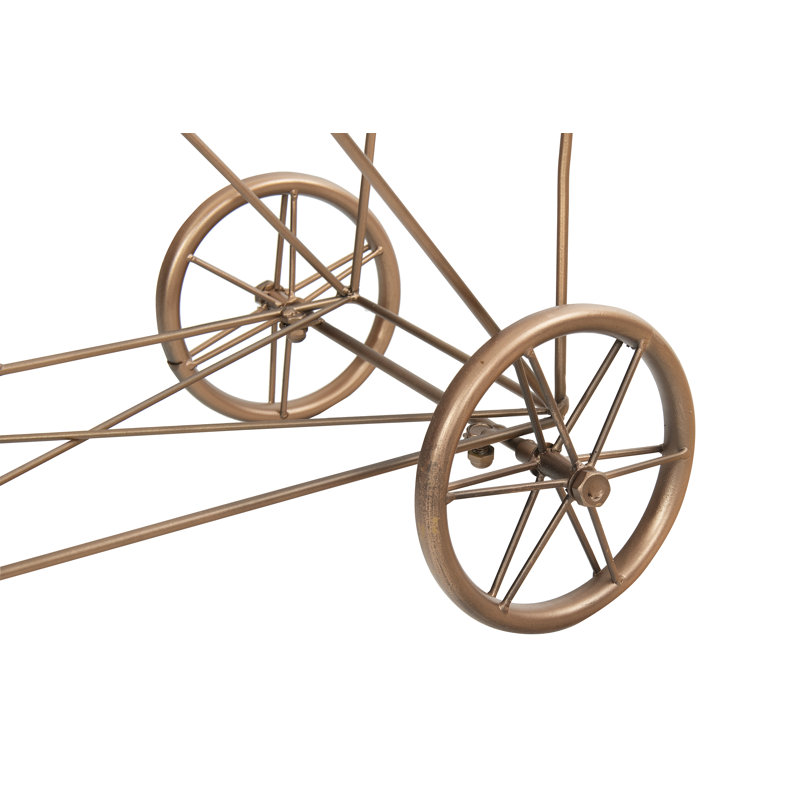 Metal Rolling Laundry Basket, Copper