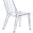 Arrow Modern Clear Transparent Dining Side Chairs – Set of 4, Contemporary Armless Dining Chairs for Kitchen, Dining Room & Living Spaces