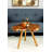 Nygaard Teak Wood Handmade Live Edge Side End Brown Accent Table with Tripod Legs