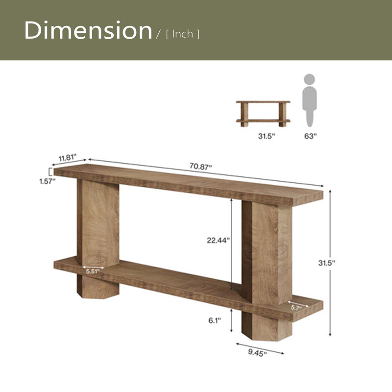 2-Tier Bedside Table,Sofa Table,Console Table,Hallway Table