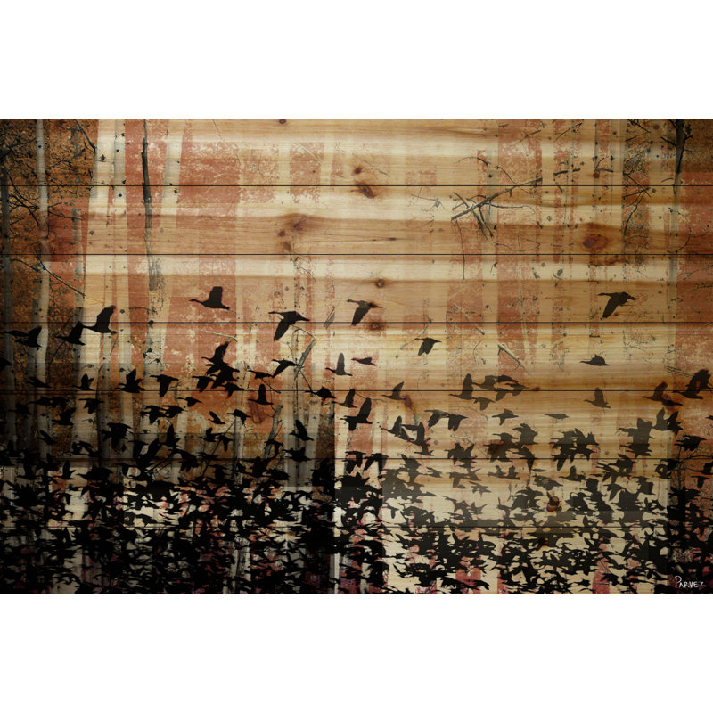 «Aspen Wood» par Parvez Taj, reproduction de photo sur bois, 24 po x 36 po