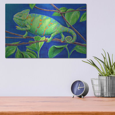 'Veiled Chameleon' by Rebecca Wang Art, Metal Wall Art