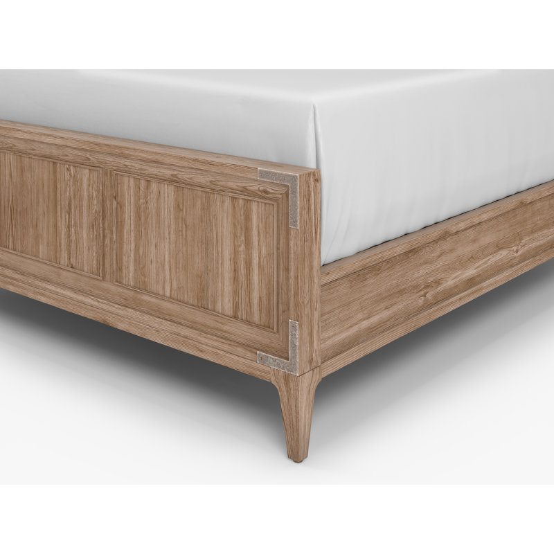 Hantz Solid Wood Low Profile Standard Bed, Très grand, Chêne clair