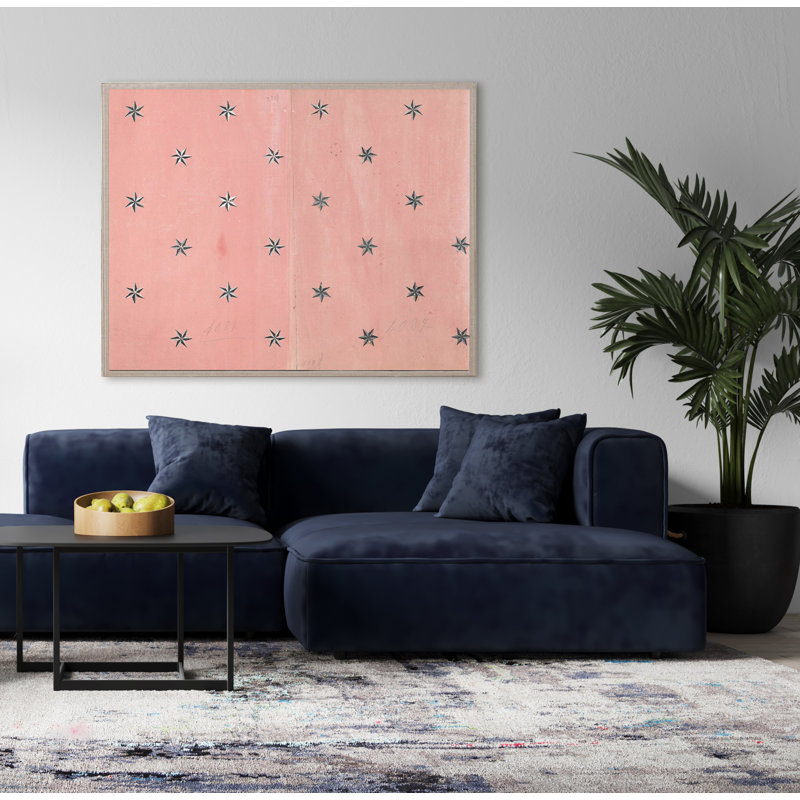 Etoile Print by Paule Marrot, Silver Framed, 43" H x 54" W x 1.25" D