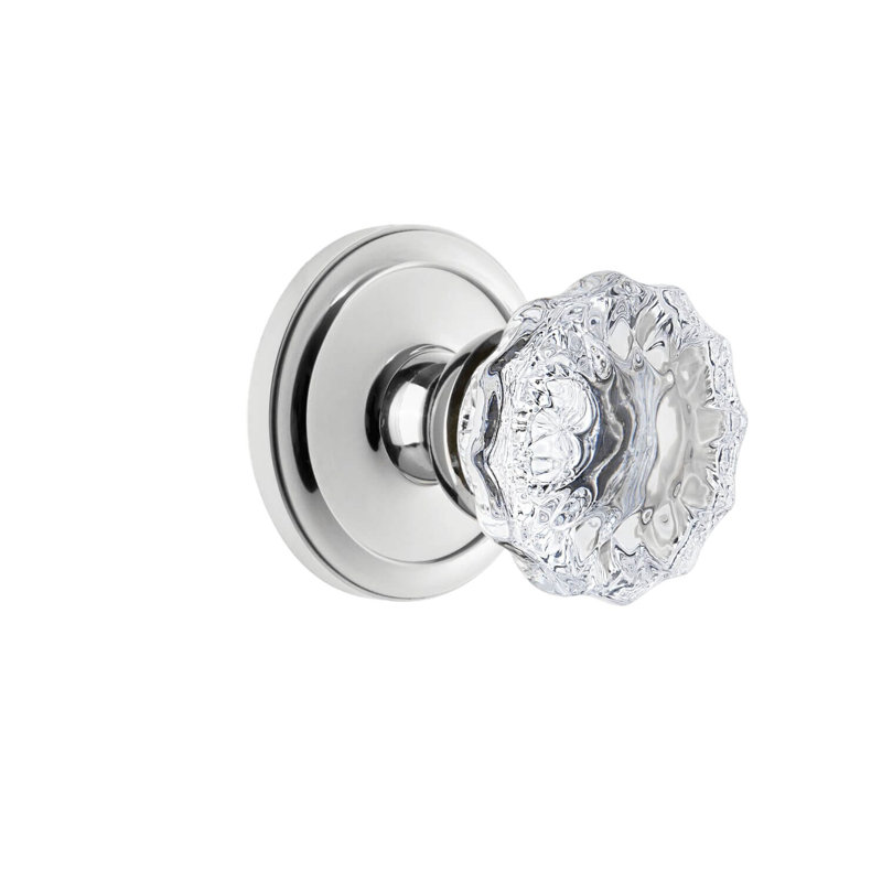 Fontainebleau Door Knob with Circulaire Rosette, Privacy (Bed & Bath), 2 3/8"