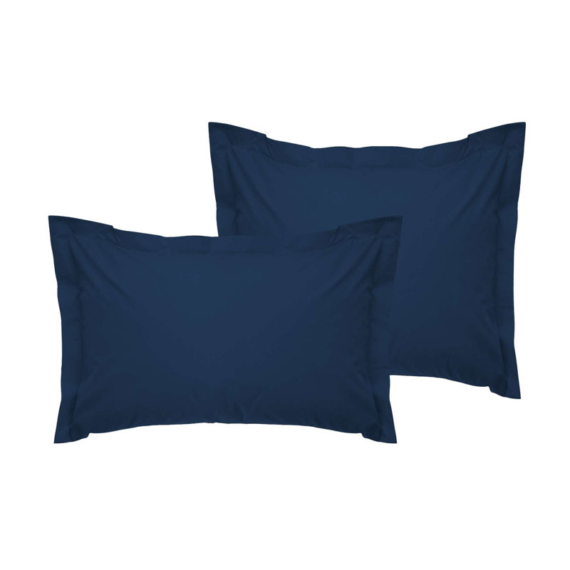 Ensemble de taies d'oreiller en satin Oxford (2 pièces), Bleu