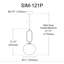 Luminaire suspendu à 1 lumière Oswell-65085322