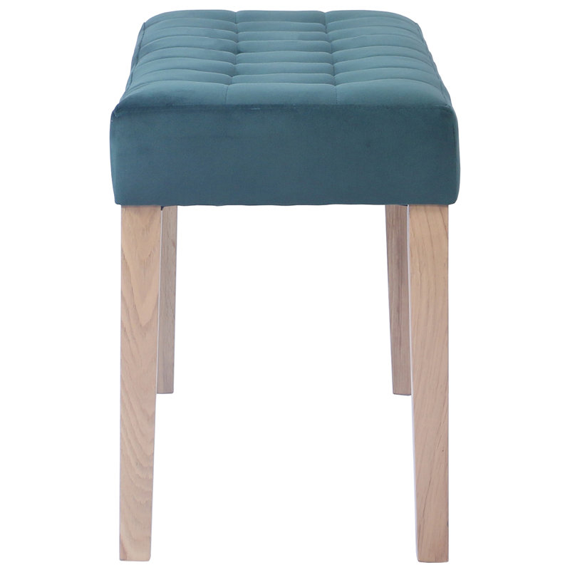 Velvet Bench, Green, 48 cm H x 104 cm W x 35 cm D