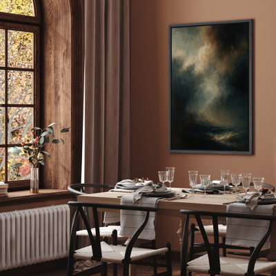 «Stormy», reproduction d'art sur toile encadrée abstraite et tourbillonnante Moody