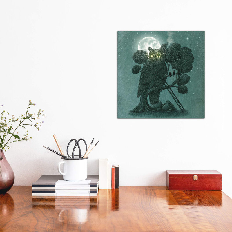 «Nightwatch Square» par Terry Fan - imprimé, Toile tendue, Pas de tapis, H 12 po x l 12 po x P 0,75 po