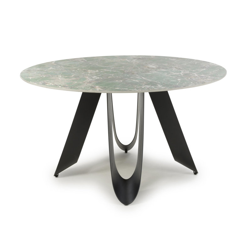 Crispus Round Metal Base Dining Table