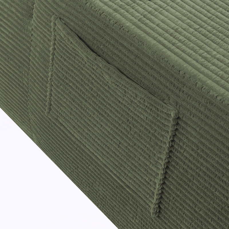 Fauteuil-lit Cozy Sleeper, avec porte-gobelet, pour le salon, la chambre à coucher, aucun assemblage requis, Green