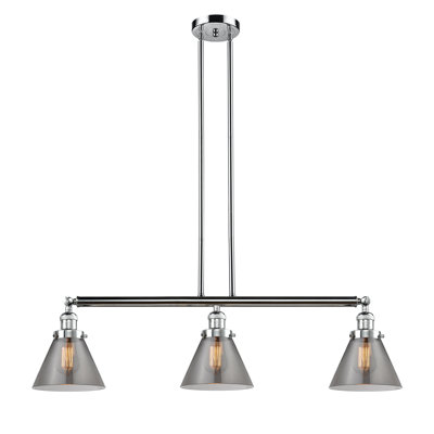 Luminaire suspendu pour îlot 3 lumières Cone