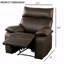 Manuelle avec fauteuil inclinable avec accoudoirs de chaise et plateau à garniture décorative en mousse à haute densité de style brun