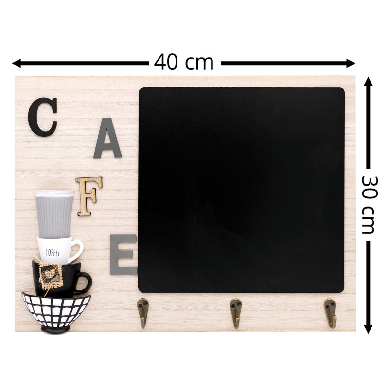 Mahdiyah Chalkboard with Hooks
