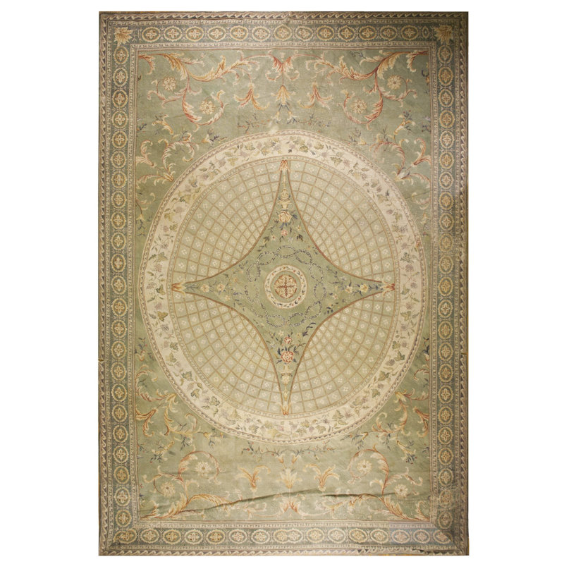 Tapis antique surdimensionné à médaillon antique