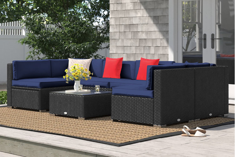 Merton 6 - Person Outdoor Seating Group with Cushions