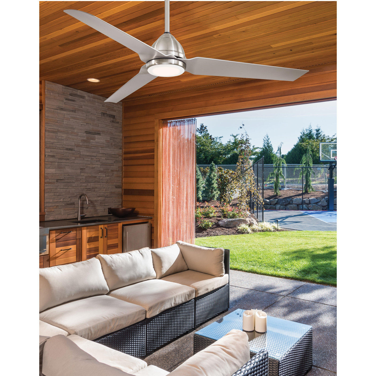 Java 54" Ceiling Fan, Brushed Nickel