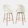 360°Swivel Upholstered Counter Stools with Backrest