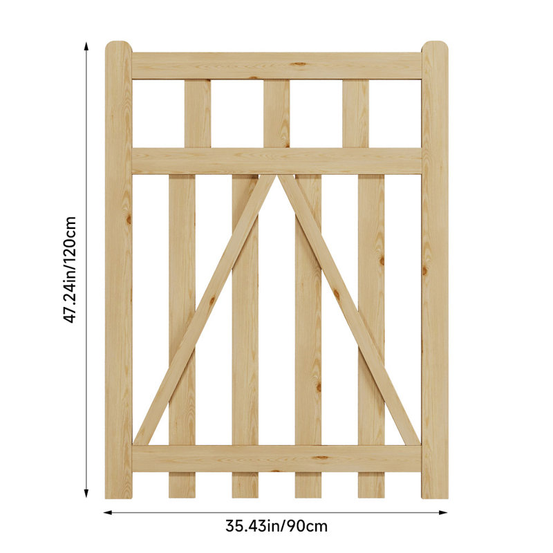 Chesnut Gate Fencing with 1 Panel(s) Included, 120cm H x 90cm W x 5cm D