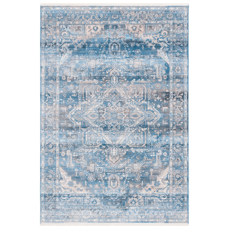 Tapis oriental tissé à plat en bleu marine / brun, Rectangle 5 pi x 7 pi 6 po