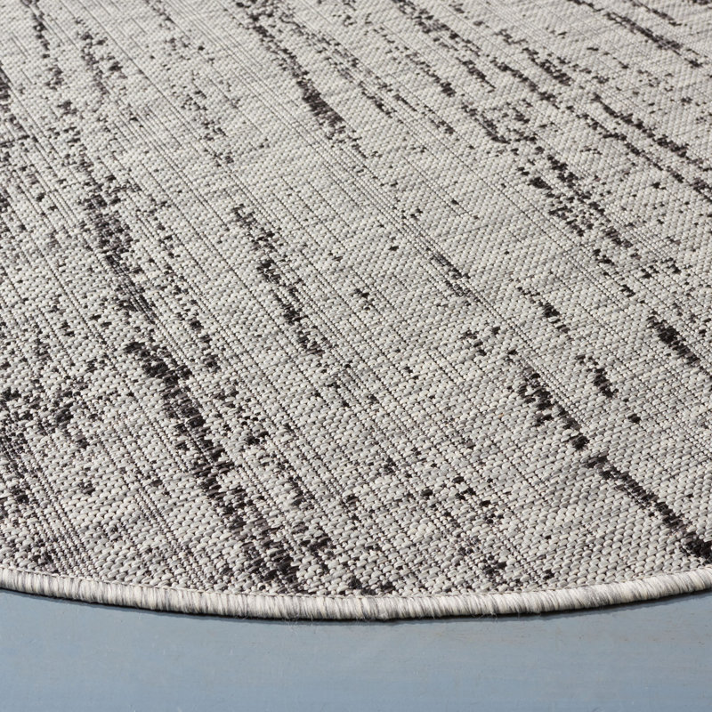 Moresby Performance Abstract Indoor/Outdoor Area Rug, Round 6'7"