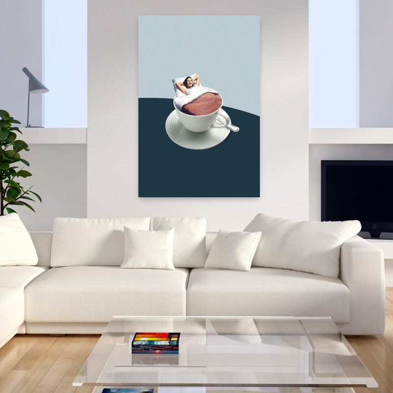 Art contemporain rétro, H 48 po x l 32 po
