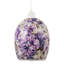 Floral Inspired Crackle Mosaic Glass Rounded Oval Pendant Light Shade By 