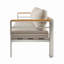 Causeuse d'extérieur en aluminium, structure avec coussin