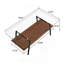 Table basse moderne en verre rectangulaire avec tablette en bois et structure en métal, table de salon moderne-156893609-156893611