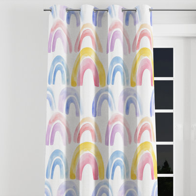 Rideaux occultant doux pour enfants - rideau à oeillets minimaliste Bortola - 1 panneau