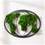 Décoration murale carte du monde Moss