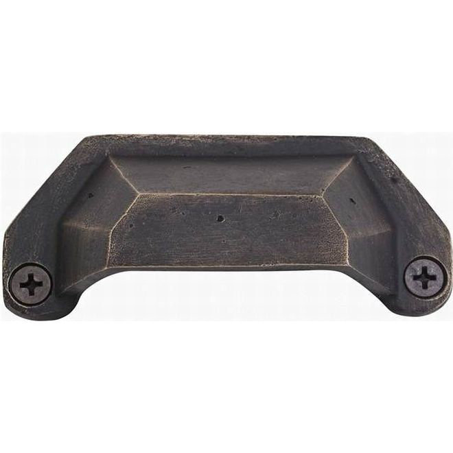 Emtek Sandcast Bronze Bin Pull 3" Center-to-Center, Medium Bronze Patina