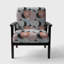 «Irfa - Retro Abstract Flower Design I - Fauteuil rembourré Mid-Century