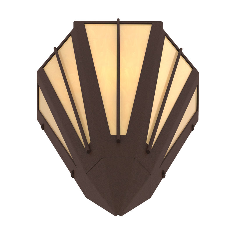 1 - Light Flush Mounted Sconce, Café Noir, Botticino, Idalight