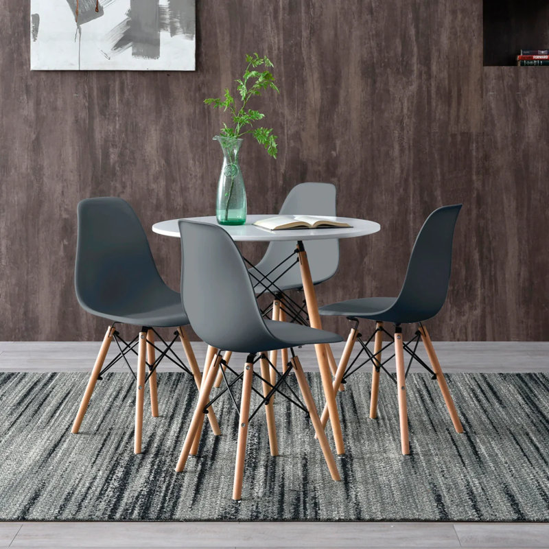 17.5'' H Side Chair, Dark Gray