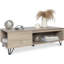 Table basse moderne avec rangement gris