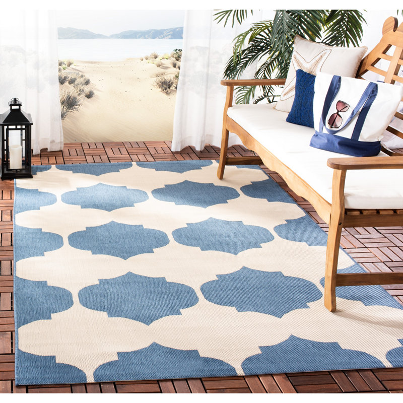 Herefordshire Performance Geometric Indoor/Outdoor Area Rug, Rectangle 9' x 12'